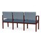 Lesro Lenox 3 Seat Tandem Seating W/ Arms, 65 in W 26 in L 31.5 in H LW3103 - alternate 3